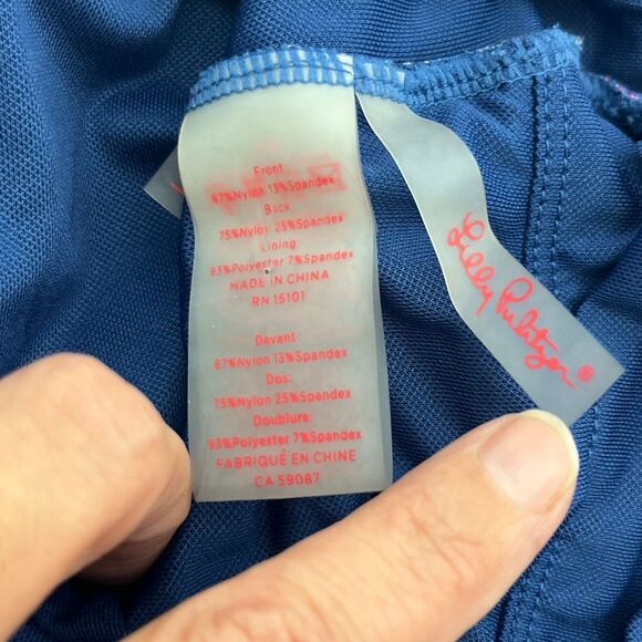 Lilly Pulitzer Women's Multicolor Leola Oyster Bay One Piece Swimsuit Size 12 - Picture 9 of 12